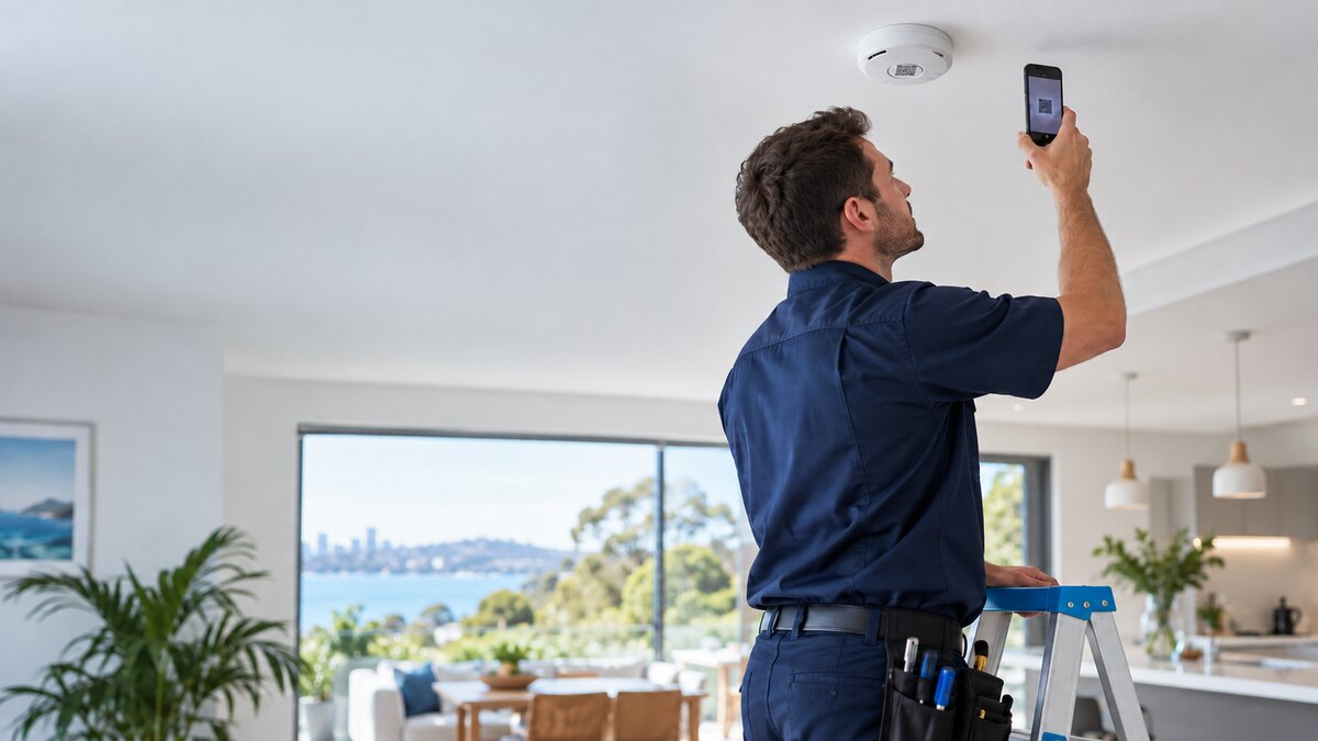 Smoke alarm service technician