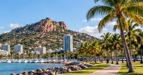 Townsville, Queensland coastal city view
