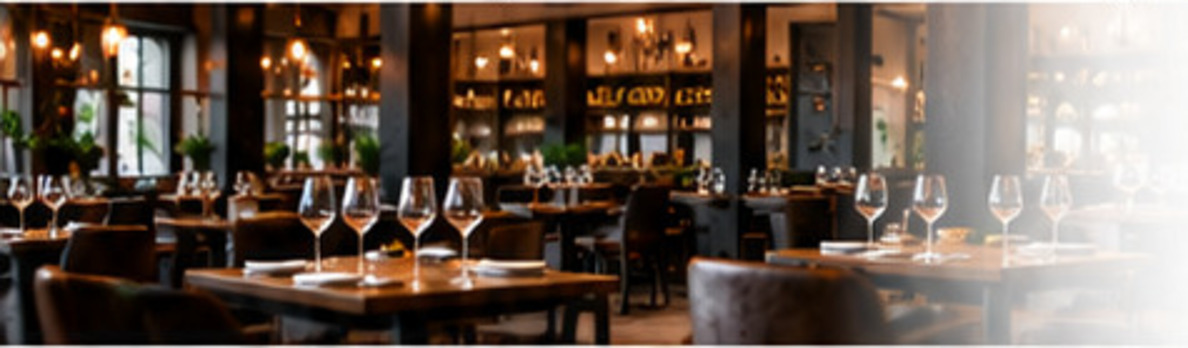 Modern restaurant ready for table service